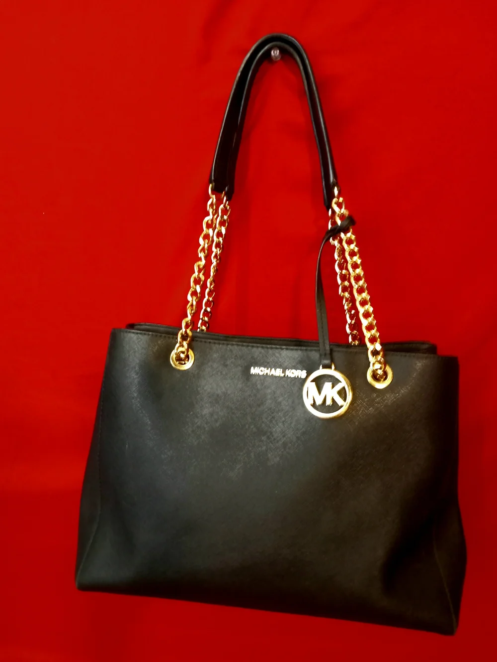 Michael Kors Susanna Gold Trim Tote Bag Purse
